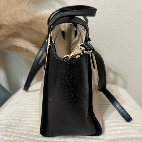 Kate Spade Two-Tone Black and Cream Satchel / Crossbody Bag - Picture 3 of 7
